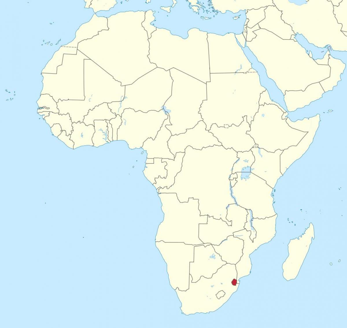خريطة سوازيلند أفريقيا